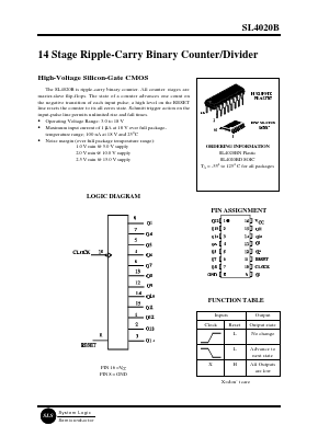 SL4020BD Datasheet PDF System Logic Semiconductor