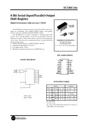 HC164 Datasheet PDF System Logic Semiconductor