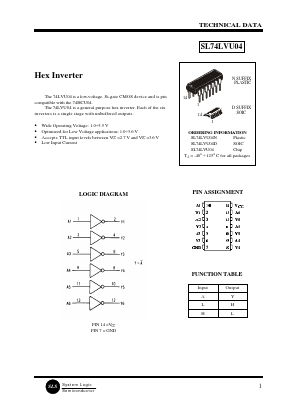 74LVU04 Datasheet PDF System Logic Semiconductor