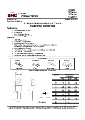 ST8200 Datasheet PDF Sangdest Microelectronic (Nanjing) Co., Ltd