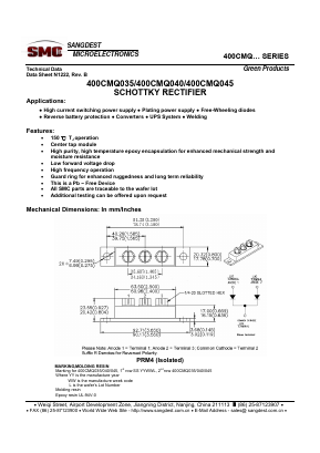400CMQ Datasheet PDF Sangdest Microelectronic (Nanjing) Co., Ltd