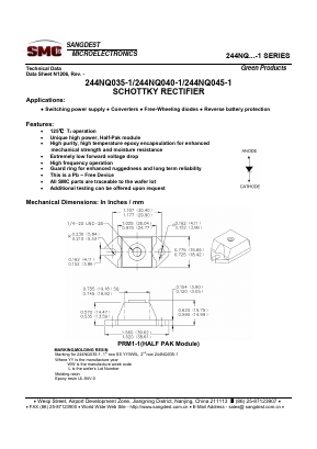 244NQ035-1 Datasheet PDF Sangdest Microelectronic (Nanjing) Co., Ltd