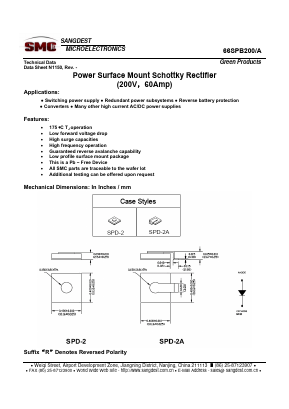 66SPB200 Datasheet PDF Sangdest Microelectronic (Nanjing) Co., Ltd