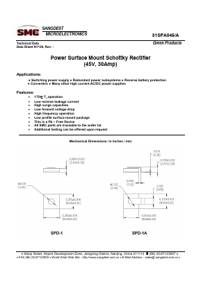 31SPA045A Datasheet PDF Sangdest Microelectronic (Nanjing) Co., Ltd