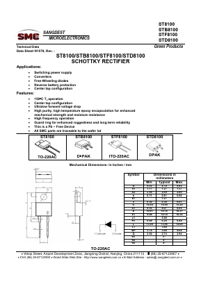 ST8100 Datasheet PDF Sangdest Microelectronic (Nanjing) Co., Ltd