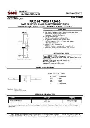 FR205G Datasheet PDF Sangdest Microelectronic (Nanjing) Co., Ltd