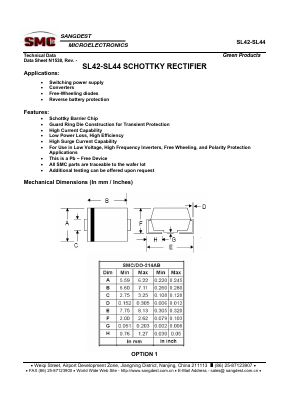 SL42 Datasheet PDF Sangdest Microelectronic (Nanjing) Co., Ltd