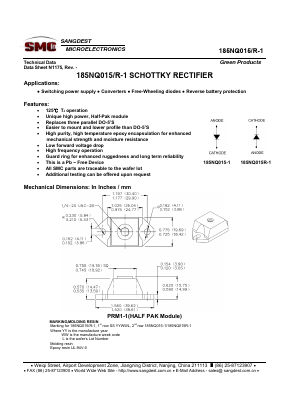 185NQ015R-1 Datasheet PDF Sangdest Microelectronic (Nanjing) Co., Ltd