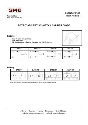 BAT54ST Datasheet PDF Sangdest Microelectronic (Nanjing) Co., Ltd