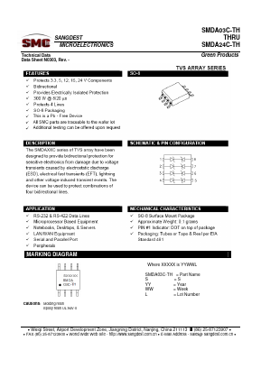 SMDA03C-TH Datasheet PDF Sangdest Microelectronic (Nanjing) Co., Ltd