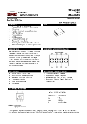 SMDA12LCC Datasheet PDF Sangdest Microelectronic (Nanjing) Co., Ltd