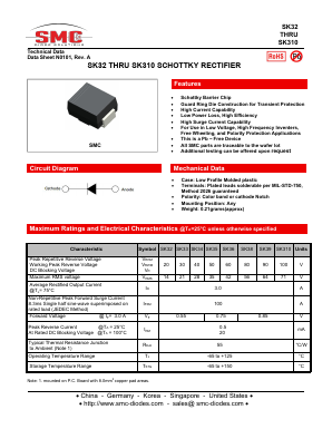 SK310 Datasheet PDF Sangdest Microelectronic (Nanjing) Co., Ltd