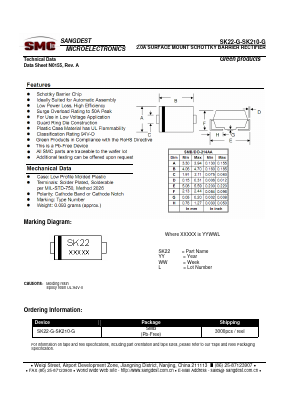 SK23-G Datasheet PDF Sangdest Microelectronic (Nanjing) Co., Ltd