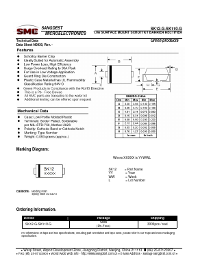 SK18-G Datasheet PDF Sangdest Microelectronic (Nanjing) Co., Ltd