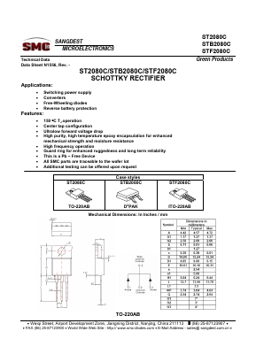 ST2080C Datasheet PDF Sangdest Microelectronic (Nanjing) Co., Ltd