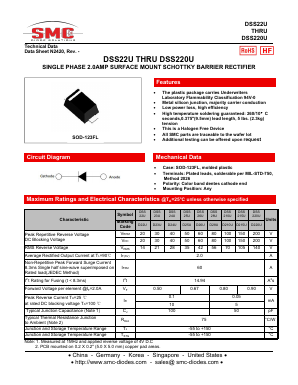 DSS24U Datasheet PDF SMC Diode Solutions Co. LTD