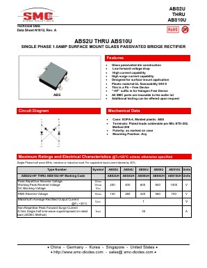 ABS10U Datasheet PDF Sangdest Microelectronic (Nanjing) Co., Ltd