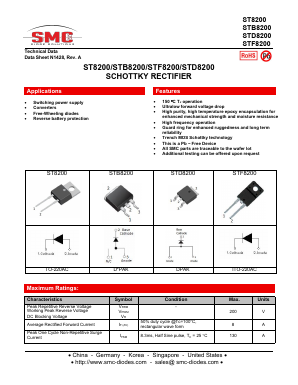 ST8200 Datasheet PDF SMC Diode Solutions Co. LTD