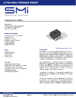 SM6841 Datasheet PDF Silicon Microstructures, Inc.