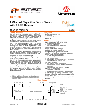 CAP1188 Datasheet PDF SMSC -> Microchip