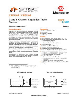 CAP1105-1-AIA-TR Datasheet PDF SMSC -> Microchip