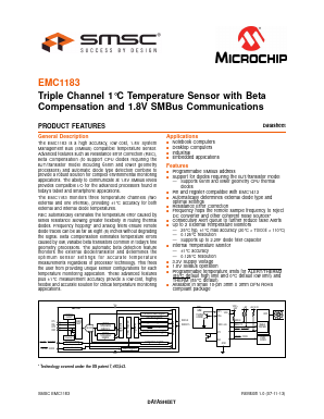 EMC1183 Datasheet PDF SMSC -> Microchip
