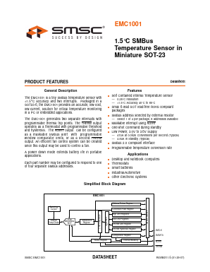 EMC1001-1-AFZQ-TR Datasheet PDF SMSC -> Microchip