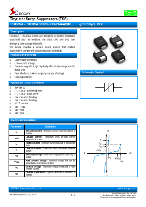 P1800SA Datasheet PDF Socay Electornics Co., Ltd.