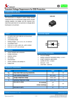ESDXXV52D-A Datasheet PDF Socay Electornics Co., Ltd.