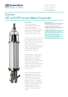 7409 Datasheet PDF Sonardyne sound in depth