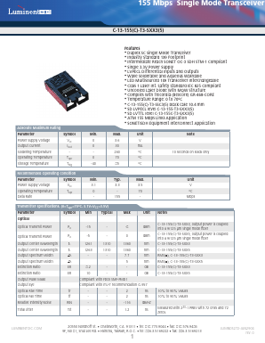 C-13-155-T-SSC3 Datasheet PDF Source Photonics, Inc.