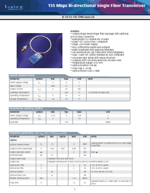 B-13-155-TPM-S Datasheet PDF Source Photonics, Inc.