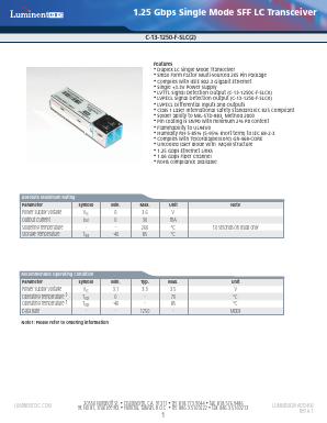 C-13-1250-F-SLC2_ Datasheet PDF Source Photonics, Inc.