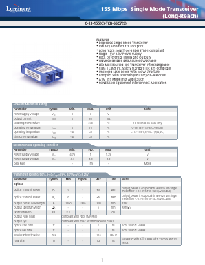 C-13-155-T-SSC7 Datasheet PDF Source Photonics, Inc.