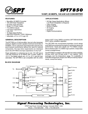 SPT7850 Datasheet PDF Signal Processing Technologies