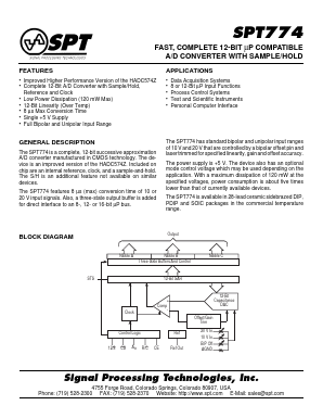 SPT774BCN Datasheet PDF Signal Processing Technologies