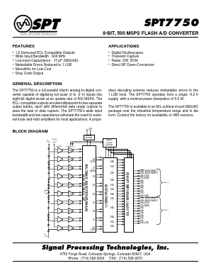 SPT7750BCU Datasheet PDF Signal Processing Technologies