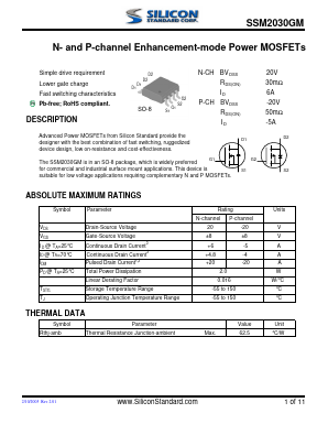 SSM2030GM Datasheet PDF Silicon Standard Corp.