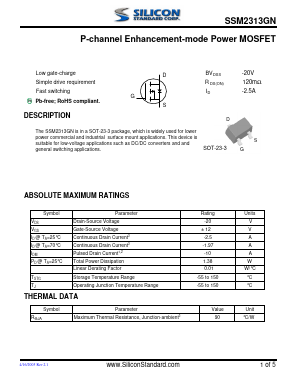 SSM2313GN Datasheet PDF Silicon Standard Corp.