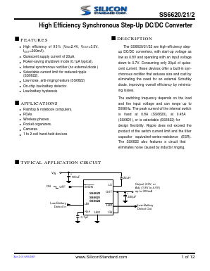 SS6620 Datasheet PDF Silicon Standard Corp.