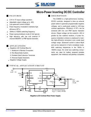 SS6652CNTB Datasheet PDF Silicon Standard Corp.