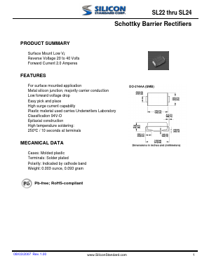 SL22 Datasheet PDF Silicon Standard Corp.