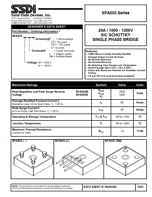 SPA555NLS Datasheet PDF Solid State Devices, Inc.