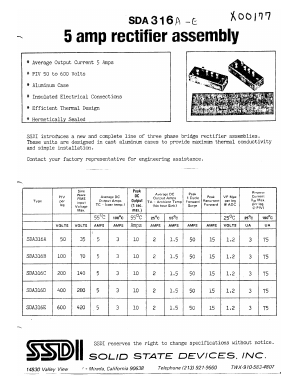 SDA316E Datasheet PDF Solid State Devices, Inc.