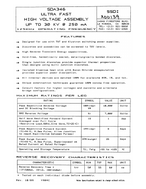 SDA346 Datasheet PDF Solid State Devices, Inc.