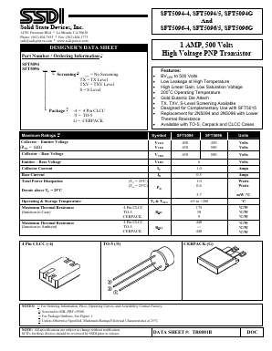 SFT5094 Datasheet PDF Solid State Devices, Inc.