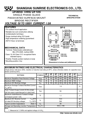 DF005S Datasheet PDF Shanghai Sunrise Electronics