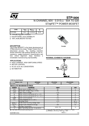 P1806 Datasheet PDF STMicroelectronics