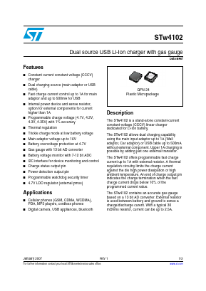 STW4102 Datasheet PDF STMicroelectronics