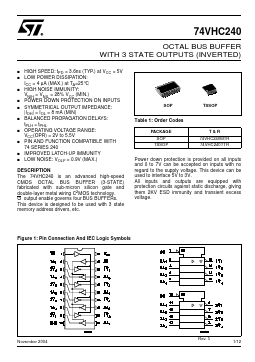 74VHC240 Datasheet PDF STMicroelectronics